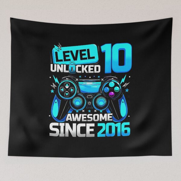Item preview, Level 10 Unlocked Gamer Birthday Awesome Since 2016 Gaming  designed and sold by FGTV2021.