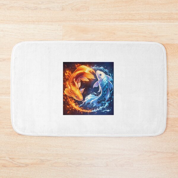 Item preview, Fire and Water Koi Fish – Yin Yang Elemental Art designed and sold by Anshugoyal.
