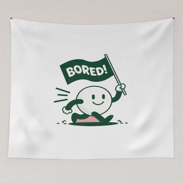 Item preview, Energetic “BORED!” Cartoon Character Graphic – Bold Playful Design for Posters, Stickers & Merch designed and sold by Bright Nest Studio.