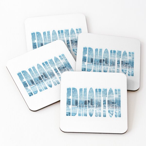 Item preview, Edmonton Snowbound Winter Skyline City Sticker designed and sold by Imaginarium of Chaos falcon88 .