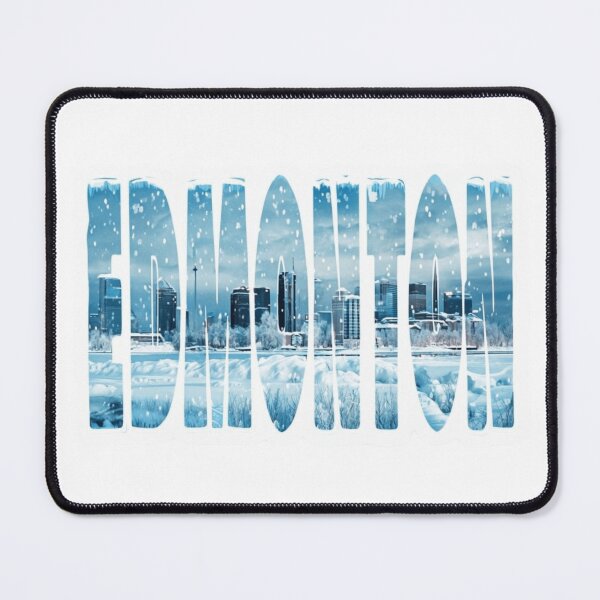 Item preview, Edmonton Snowbound Winter Skyline City Sticker designed and sold by Imaginarium of Chaos falcon88 .