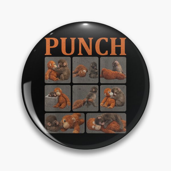 Item preview, Punch Monkey Meme Cute Monkey Plush Funny Humor designed and sold by Jone Cham.