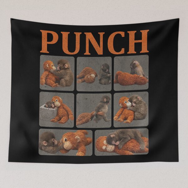 Item preview, Punch Monkey Meme Cute Monkey Plush Funny Humor designed and sold by Jone Cham.