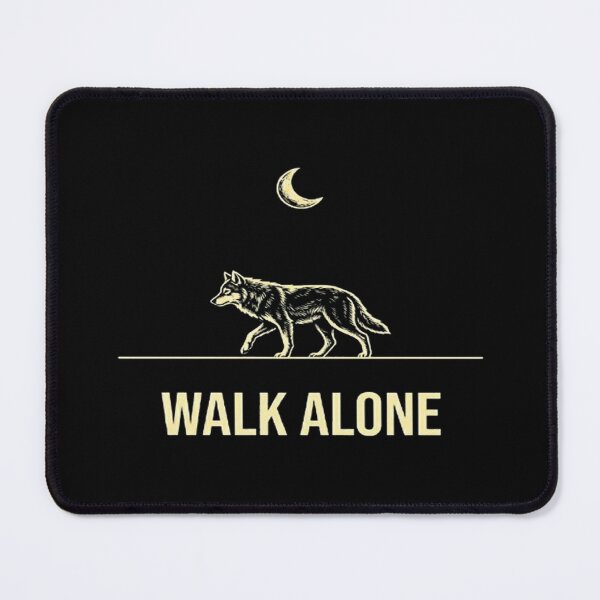 Item preview, Minimalist Wolf Walk Alone - Vintage Moon Line Art Graphic designed and sold by MT-Hub | Cute Aesthetic Art, Stickers & Phone Cases.