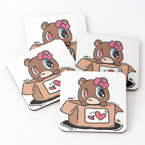 Item preview, Kanye West Dropout Bear Girl in Box Sticker | Cute Hip Hop Fan Art designed and sold by DOODLE RIOT.