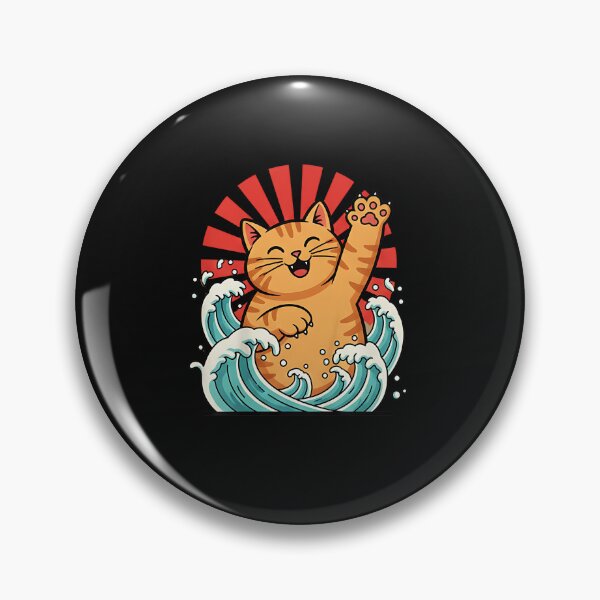 Item preview, Cute Kaiju Cat Japanese Art  designed and sold by Intomindfood.