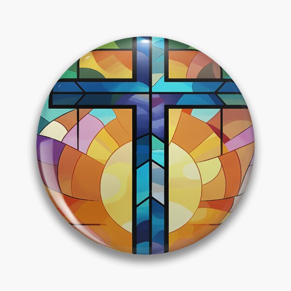 Item preview, Stained Glass Cross with Sunburst designed and sold by Daniel Abdelmaseih.