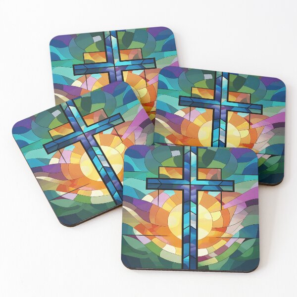 Item preview, Stained Glass Cross with Sunburst designed and sold by Daniel Abdelmaseih.