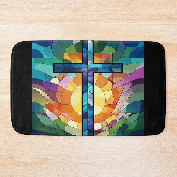 Item preview, Stained Glass Cross with Sunburst designed and sold by Daniel Abdelmaseih.
