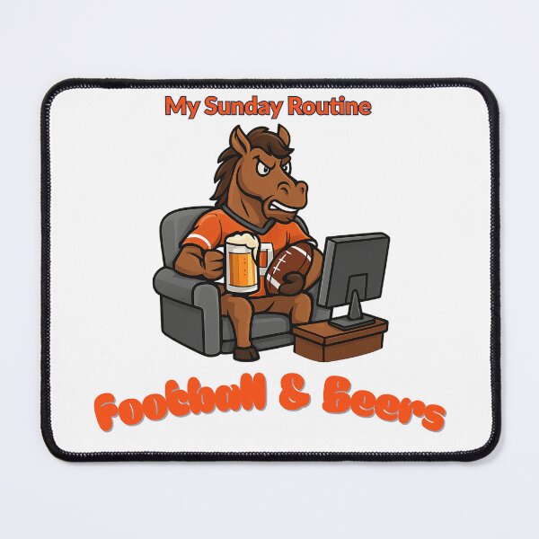 Item preview, Denver Broncos Sunday Routine Football and Beers Game Day T-Shirt designed and sold by ThatFootball12.