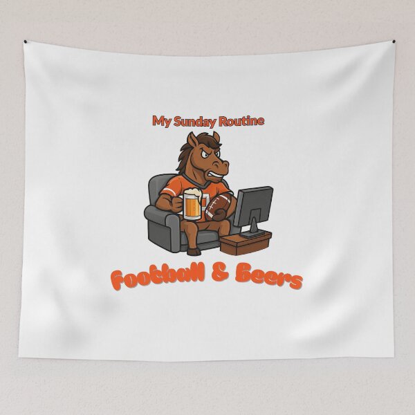 Item preview, Denver Broncos Sunday Routine Football and Beers Game Day T-Shirt designed and sold by ThatFootball12.