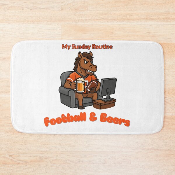 Item preview, Denver Broncos Sunday Routine Football and Beers Game Day T-Shirt designed and sold by ThatFootball12.