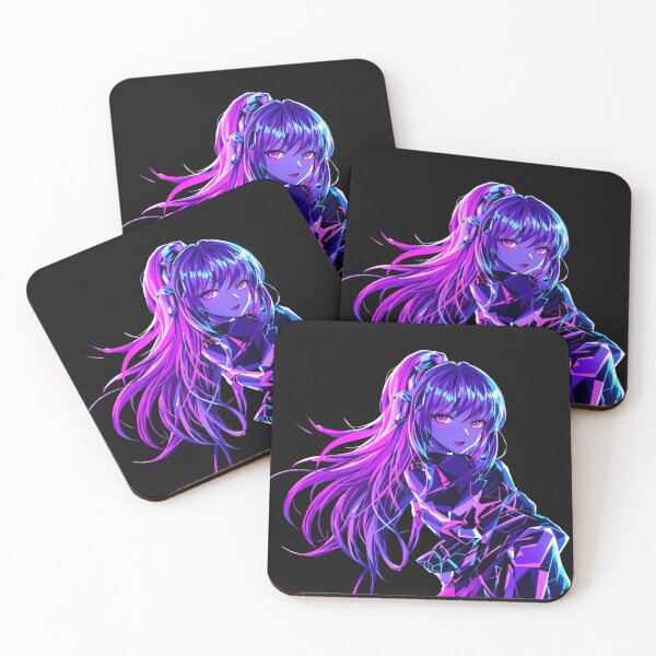Item preview, Neon Cyberpunk Anime Girl – Glowing Futuristic Aesthetic Anime Art designed and sold by inkvera9.