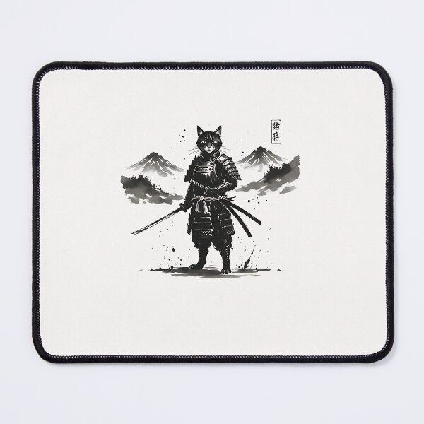 Item preview, Zen Warrior Cat Japanese Art designed and sold by Intomindfood.