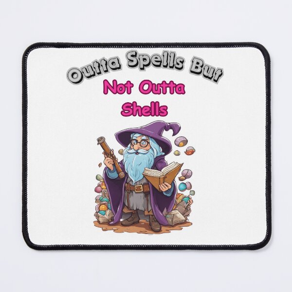 Item preview, Outta Spells But Not Outta Shells-whimsical fantasy art, vector illustration, fun and nerdy vibe, perfect for a board gamer costume. designed and sold by ChameraDesign.