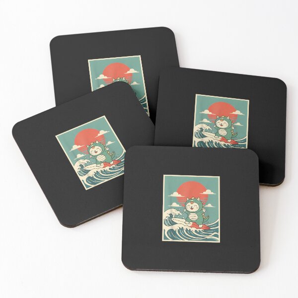 Item preview, Retro Kaiju Cat Japanese Art designed and sold by Intomindfood.
