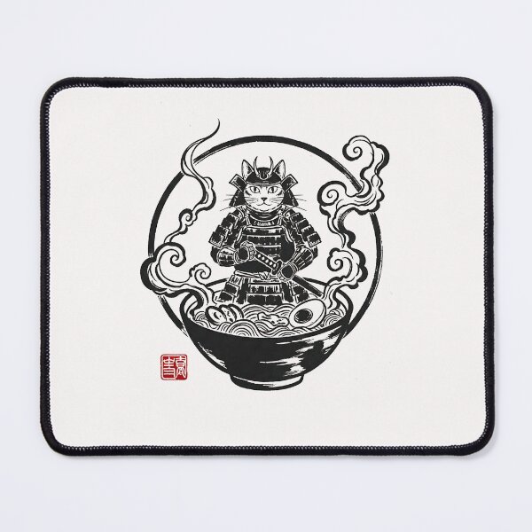 Item preview, Dark Zen Cat Japanese Ramen Art designed and sold by Intomindfood.