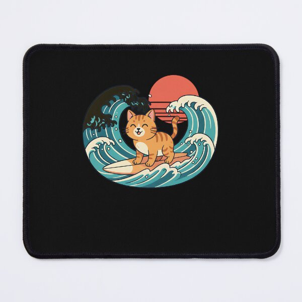 Artikelvorschau, Niedliche Surfkatze – Japanische Kunst entworfen und verkauft von Intomindfood.