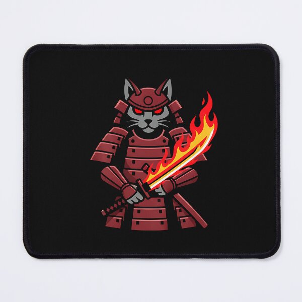 Item preview, Cute Samurai Cat – Dark Japan Style designed and sold by Intomindfood.
