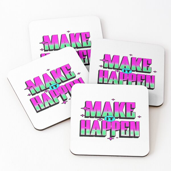 Item preview, Vibrant “Make It Happen” Motivational Graphic – Bold Inspiring Typography for Prints & Merch designed and sold by Bright Nest Studio.