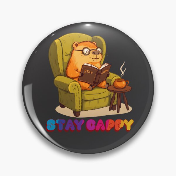 Item preview, Stay Cappy Capybara Reading Book Cozy Cottagecore Aesthetic designed and sold by Zayavca.