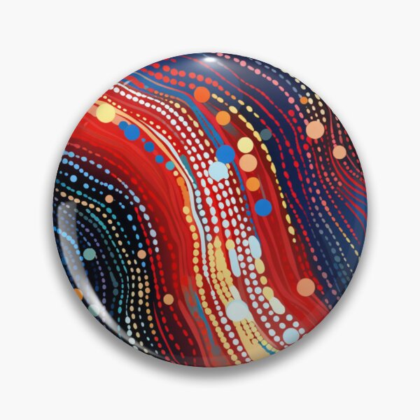 Item preview, Aboriginal Inspired Dot Art - With Lava Red-Hot Main Stream designed and sold by GrinGalore.