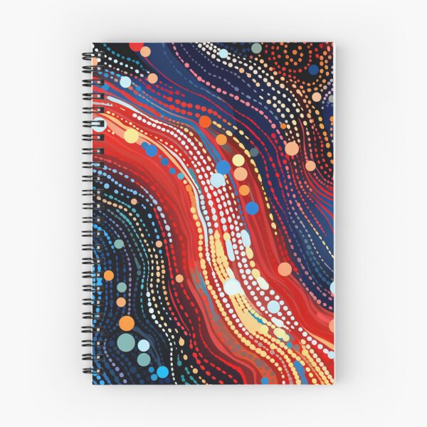 Item preview, Aboriginal Inspired Dot Art - With Lava Red-Hot Main Stream designed and sold by GrinGalore.