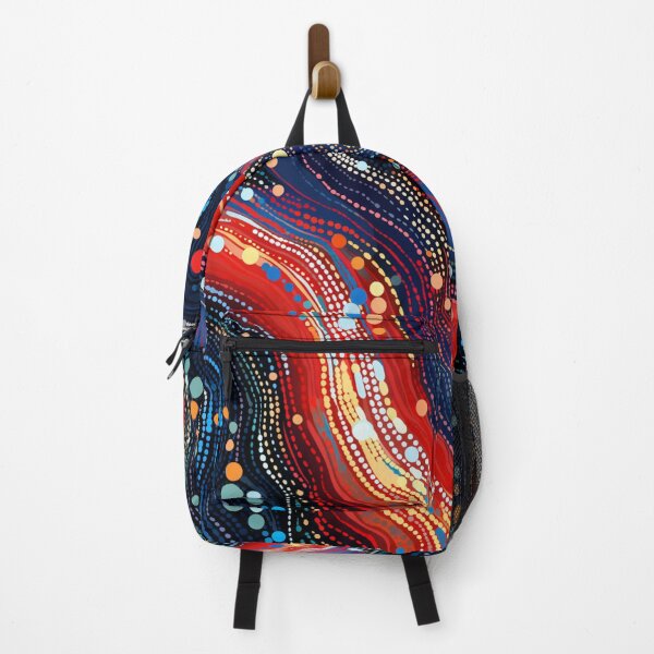 Item preview, Aboriginal Inspired Dot Art - With Lava Red-Hot Main Stream designed and sold by GrinGalore.