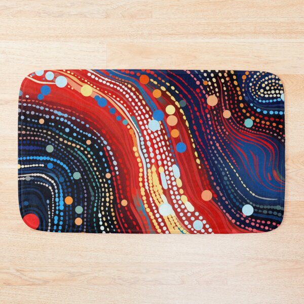 Item preview, Aboriginal Inspired Dot Art - With Lava Red-Hot Main Stream designed and sold by GrinGalore.