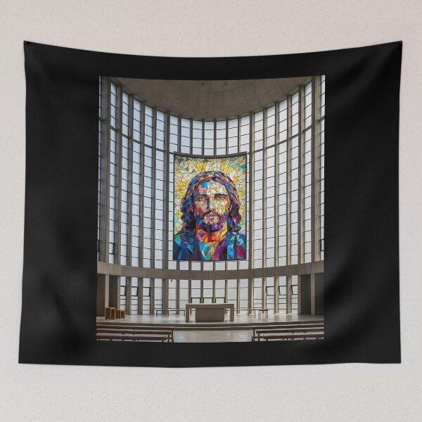 Item preview, Stained Glass Jesus in Modern Church designed and sold by Daniel Abdelmaseih.