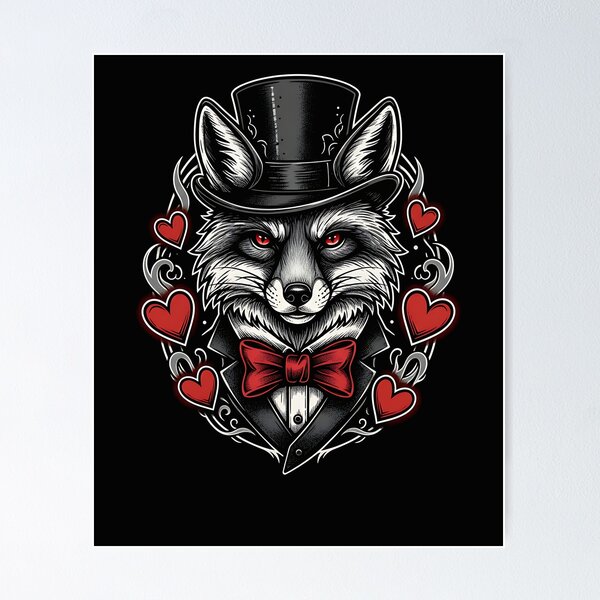 Item preview, Valentine Gentleman Fox – Classy Fox with Bow Tie  designed and sold by Intomindfood.