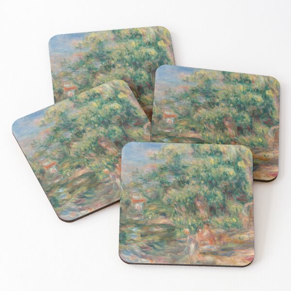 Item preview, Lavandieres Au Bord Du Loup by Pierre-Auguste Renoir: Impressionist Garden Poster designed and sold by artofuniverse.