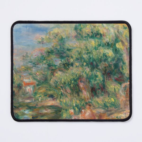 Item preview, Lavandieres Au Bord Du Loup by Pierre-Auguste Renoir: Impressionist Garden Poster designed and sold by artofuniverse.