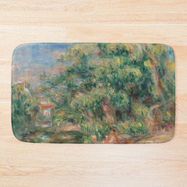 Item preview, Lavandieres Au Bord Du Loup by Pierre-Auguste Renoir: Impressionist Garden Poster designed and sold by artofuniverse.