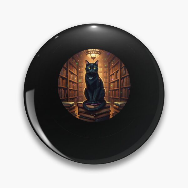 Item preview, Mardi Gras Black Cat Library Cozy Night  designed and sold by Intomindfood.