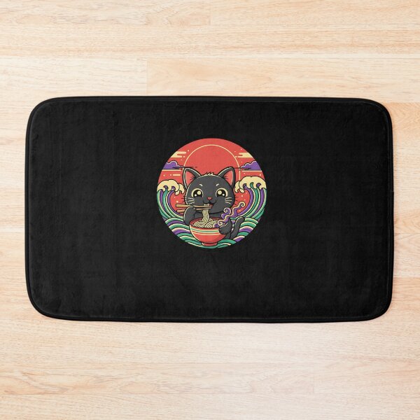 Item preview, Mardi Gras Japanese Ramen Cat Kawaii Wave designed and sold by Intomindfood.