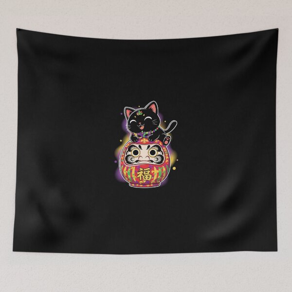 Item preview, Mardi Gras Japanese Daruma Cat – Carnival Kawaii Style designed and sold by Intomindfood.