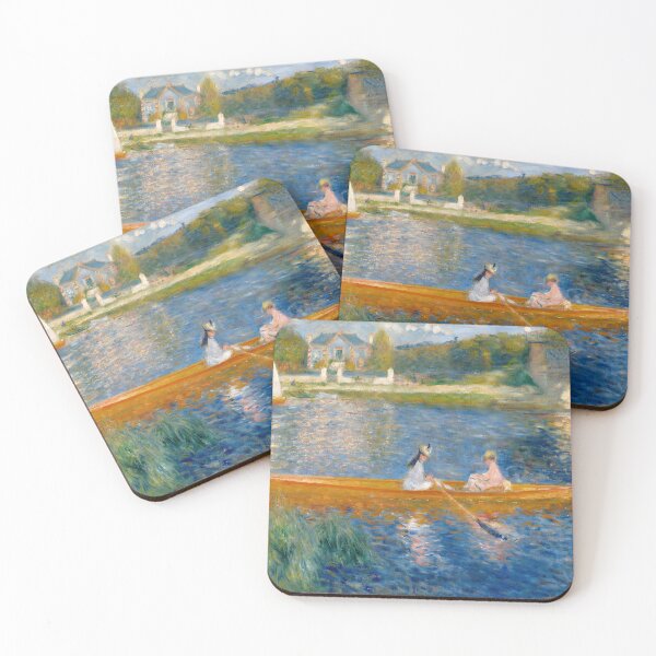 Item preview, La Yole The Skiff by Pierre-Auguste Renoir: Sunlit Impressionist River Scene designed and sold by artofuniverse.