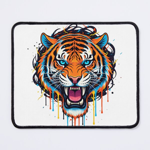 Item preview, Neon Tiger Roar Graffiti Art Design designed and sold by etuvibes.