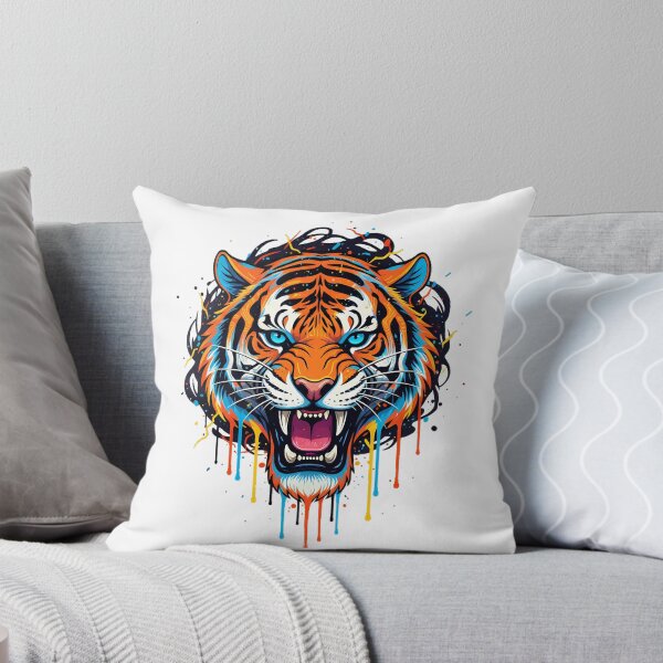 Item preview, Neon Tiger Roar Graffiti Art Design designed and sold by etuvibes.