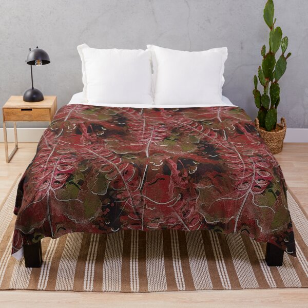 Item preview, Leaf and Foliage Abstract in Dark Red designed and sold by Artistestella.