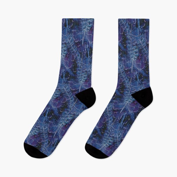 Item preview, Leaf and Foliage Abstract in Dark Blue designed and sold by Artistestella.