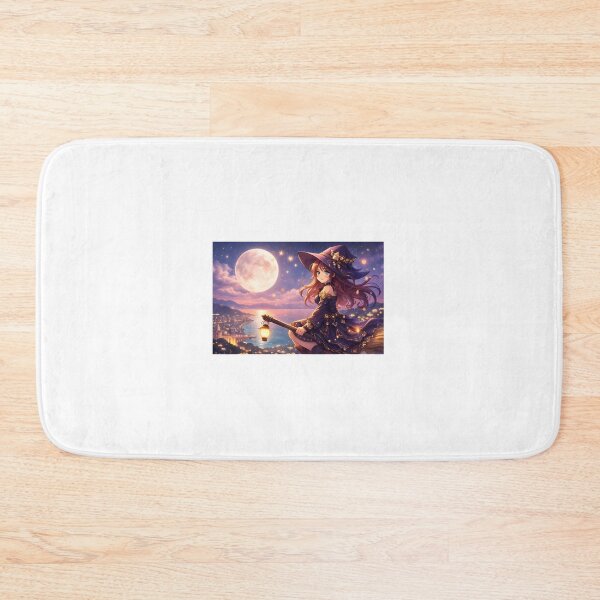 Item preview, Magical Anime Witch Flying Under the Full Moon designed and sold by Anshugoyal.