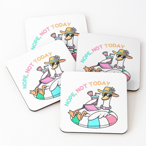 Item preview, Nope Not Today Lazy Goose Summer Float Cute Funny Vacation Design designed and sold by deslydesign.