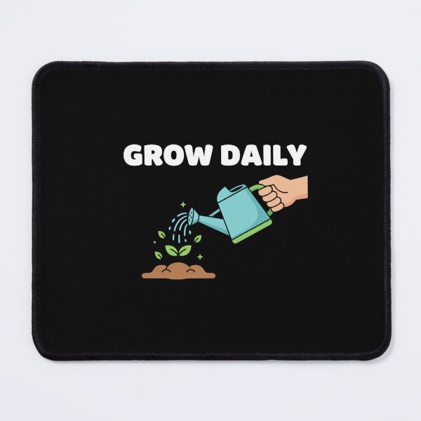 Item preview, Grow Daily Simple Watering Can Motivational Graphic designed and sold by Faithful Inspiration.