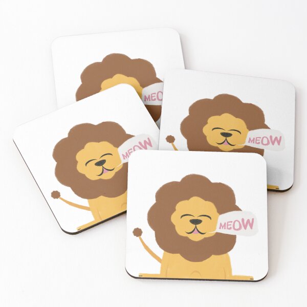 Item preview, Cute Lion Saying Meow designed and sold by DoodleODay.