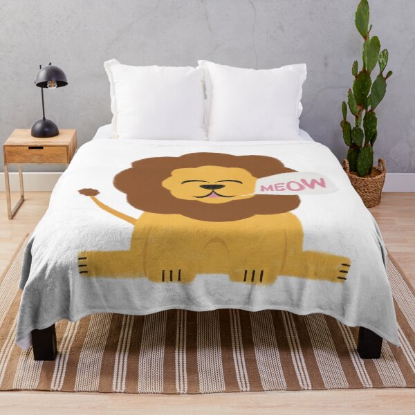 Item preview, Cute Lion Saying Meow designed and sold by DoodleODay.