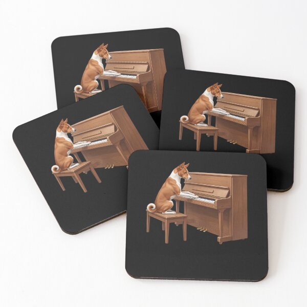 Item preview, Basenji Playing Piano Player Pianist Dog Lover designed and sold by TerryConnells.