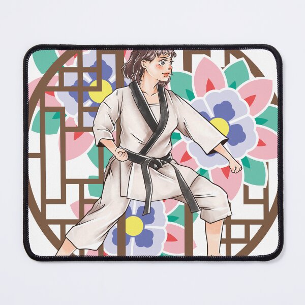 Item preview, Taekwondo Warrior Woman - Strength and Korean Flowers designed and sold by Kanniax.
