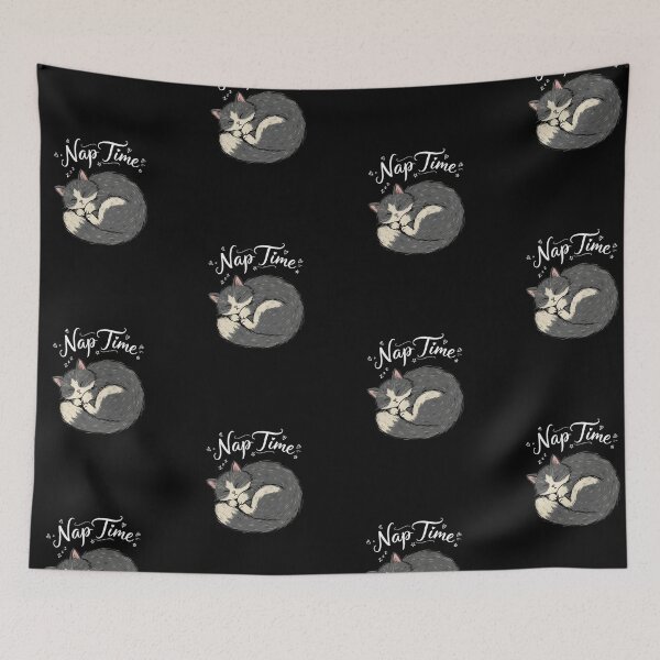 Item preview, Nap Time Cute Sleeping Cat Doodle Art designed and sold by Faithful Inspiration.